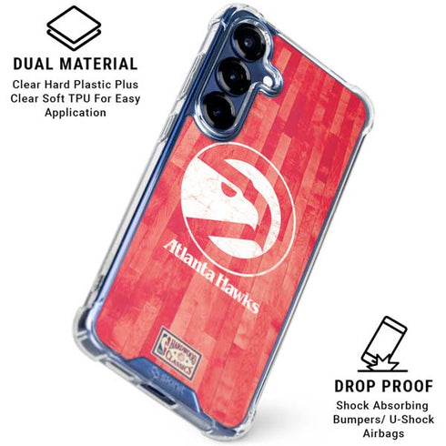 NBA Atlanta Hawks Hardwood Classics Galaxy S25 Clear Case